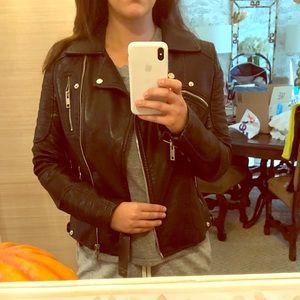Zara leather moto jacket